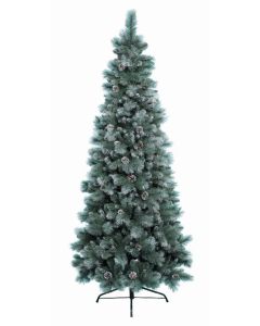 Kaemingk Green/White Frosted Norwich Pine Christmas Tree - 5ft