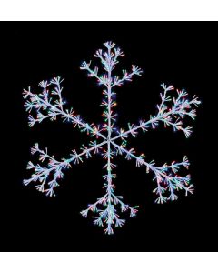 Premier Christmas Starburst Snowflake 1.5m White/Multi Coloured