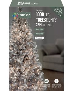 Premier 1000 LED Multi Action Treebrights Warm White/Clear