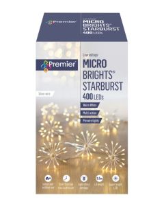 Premier Christmas 400 LED Multi Action Starburst Stringlights Warm White