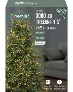 Premier Multi Action Treebrights With Timer 3000 LED White/Green