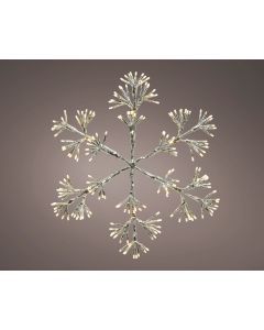 Lumineo Christmas 480 LED Metal Frame Light Snowflake - Warm White