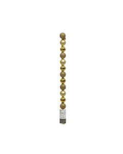 Kaemingk Christmas Shatterproof Baubles 3cm Light Gold Pk of 14