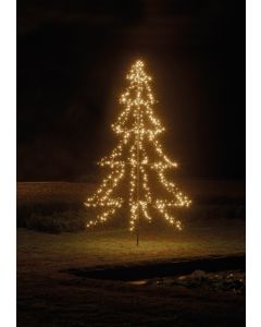 Lumineo 200cm LED Light Up Christmas Tree Black/Multi 420 LEDs