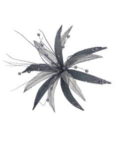 Davies Products Clip-On Super Flower Christmas Decoration - Graphite