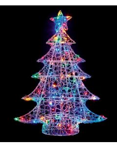 Premier Multi Action Lit Christmas Tree 1m 120 Multi Coloured LEDs