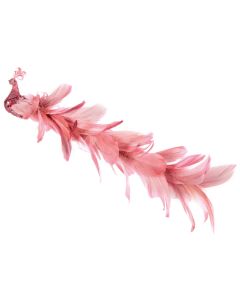 Premier Christmas Glitter Peacock Long Tail - 38cm Pink