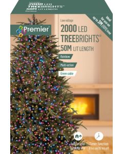 Premier Multi Action Treebrights With Timer 2000 LED Rainbow /Green