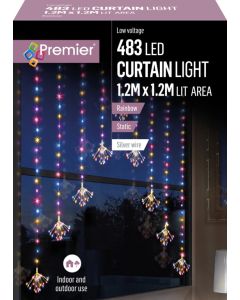 Premier Sputnik V Curtain 1.2m 483 Rainbow LEDs