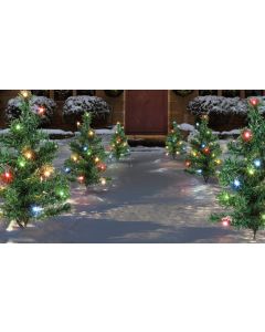 Premier Tree Path Lights 40cm 6 Piece 15 Multi Coloured LEDs