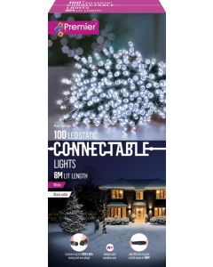 Premier Christmas Connectable Lights 100 LEDS White