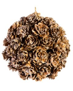 Premier Christmas Natural Hanging Pinecone Ball Glitter 10cm