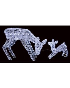 Premier Multi Action Mother & Baby Deer 70-38cm 230 White LEDs