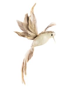 Premier Christmas Sequin Humming Bird 23cm - Gold