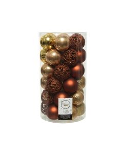 Kaemingk Christmas Shatterproof Glitter Baubles Assorted - 6cm 