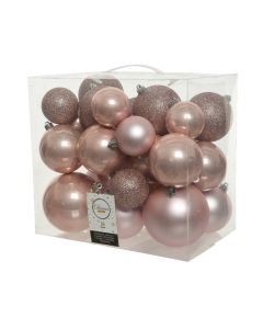 Kaemingk Christmas Shatterproof Baubles 10cm Blush Pink