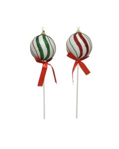 Kaemingk Christmas Foam Bauble With Stick & Bow