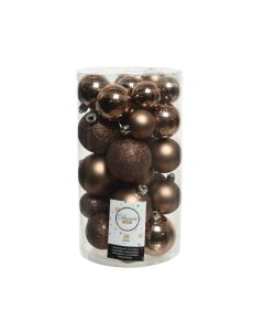 Kaemingk Shatterproof Baubles 6cm Walnut - Pack 30