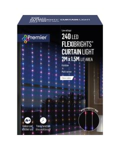 Premier 240 LEDs Flexibrights Curtain 2 x 1.5m Rainbow