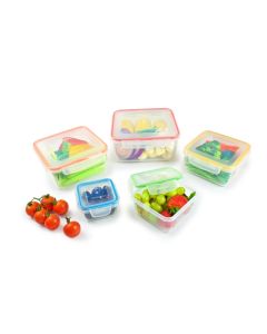 Lock N Lock - Square Nestable Food Containers - 5 Piece