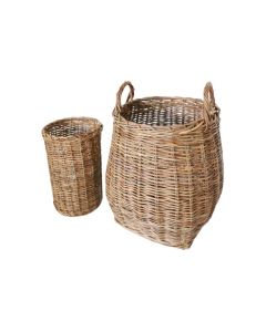 Hearth & Home - Natural Log Baskets - Set of 2