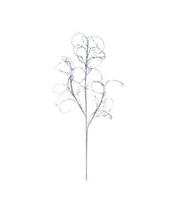 Premier Christmas Silver Glitter Curly Spray Stem 83cm
