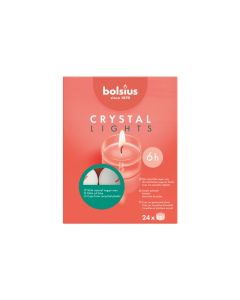 Bolsius Clear Cup Tea Light White - Pack Of 24