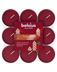 Bolsius True Glow Fragrance Tealight Winterspice / Red - Pack Of 18