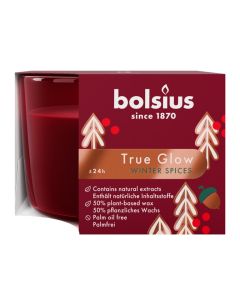 Bolsius True Glow Fragrance Winterspice / Red - 63mm x 90mm