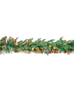 Premier Luxury Christmas Blue/Green Decorated Garland 1.8m Oranges