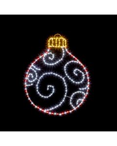 Premier Twinkling FlexiBrights Bauble 245 LEDs 78x59 Red /White