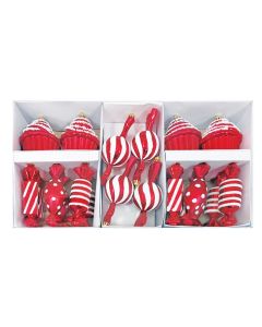 Premier Christmas Red & White Candy Cane Decoration 20 Piece Set