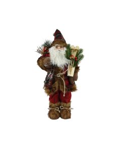 Kaemingk Christmas Red Check Santa - 60cm