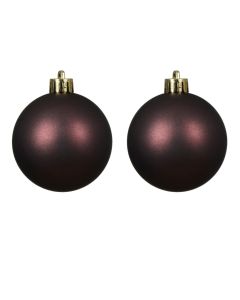 Kaemingk Shatterproof Baubles Black Truffle 6cm Pack of 12