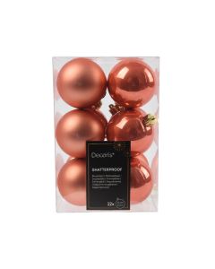 Kaemingk Shatterproof Baubles Spiced Pumpkin - 6cm 12 Pack