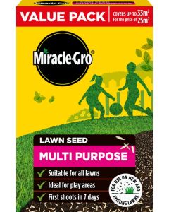 Miracle Gro Multi Purpose Lawn Seed 33m2 Value Pack