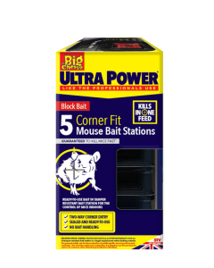 Ultra Power Corner Fit Mouse Bait Station - Pack of 5