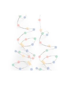 Kaemingk Micro 100 LED Durawise Twinkle Christmas Lights - Multi Coloured with Silver Cable