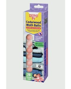 Zero In - Cedarwood Clothes Moth Repeller Balls - Pack of 20