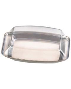Zodiac Stainless Steel Butter Dish with Plastic Clear Lid