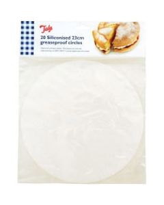 Tala Siliconised 23cm Cake Circles, Greaseproof Liners - Set of 20