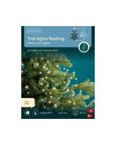 Kaemingk Micro LED Outdoor Christmas Tree Lights - Warm White/Green Cable