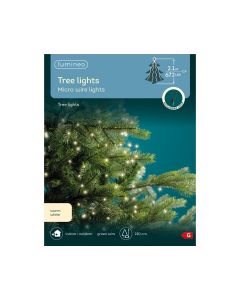 Kaemingk Micro LED Christmas 672 Tree Lights 42 LED 220cm Warm White/Green Cable