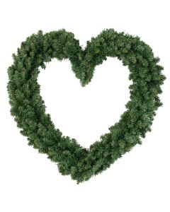 Kaemingk Imperial Christmas Heart Wreath - Indoor - Green - dia 50cm - H 8cm