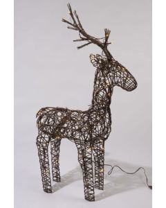 Lumineo Outdoor Christmas LED Wicker Deer - 83cm Warm White