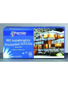 Snowing Icicles 180 LED - White