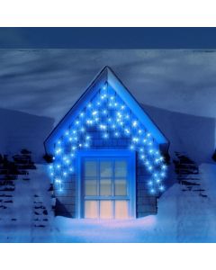 LED Multi Function Icicle Lights - 180 LED Blue