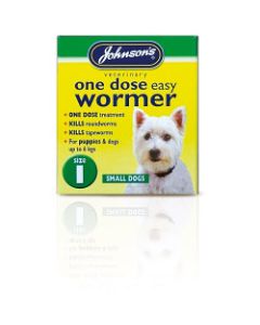Johnsons Vet - One Dose Easy Wormer Size 1 - 3 x 100mg Tablets