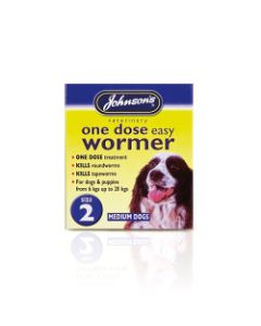 Johnsons Vet - One Dose Easy Wormer Size 2 - 2 x 500mg Tablets