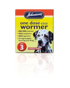 Johnsons Vet - One Dose Easy Wormer Size 3 - 4 x 500mg Tablets